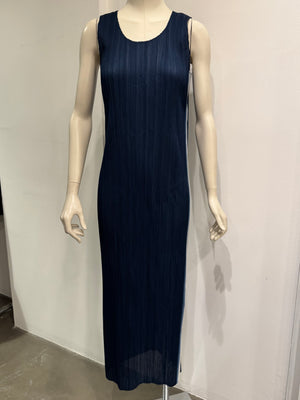 2000s Issey Miyake pleated stripe dress