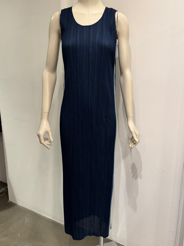 2000s Issey Miyake pleated stripe dress