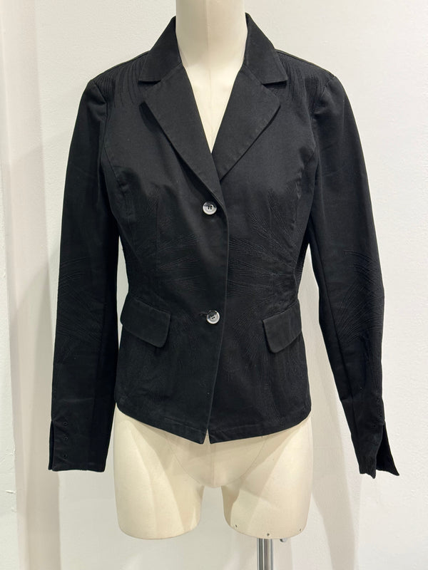 2000s Roberto Cavalli embroidered spider web blazer