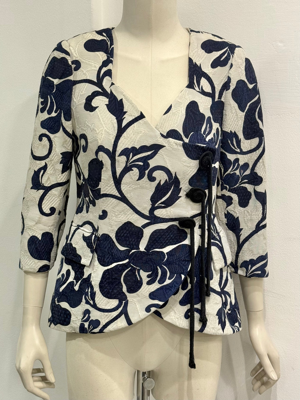 1980s Christian Dior boutique floral embroidery jacket