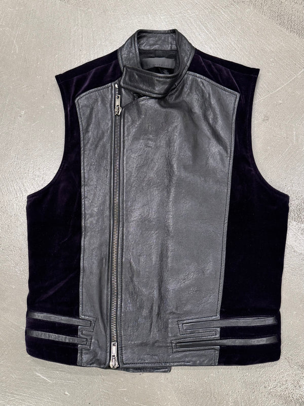 A/W2015 Haider Ackermann runway leather and velour vest