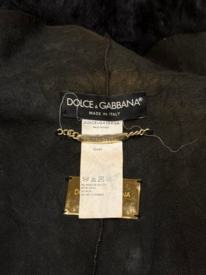 2000s Dolce & Gabbana real fur leather vest