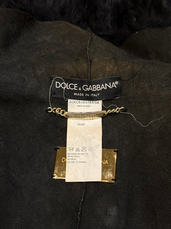 2000s Dolce & Gabbana real fur leather vest