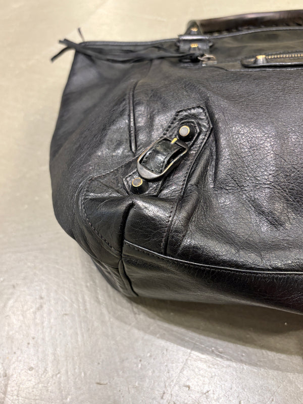 2000s Balenciaga leather City Sunday tote bag