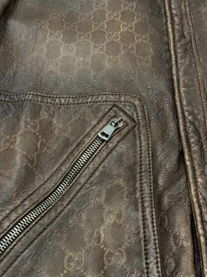 2010s Gucci "Guccissima" monogram leather jacket