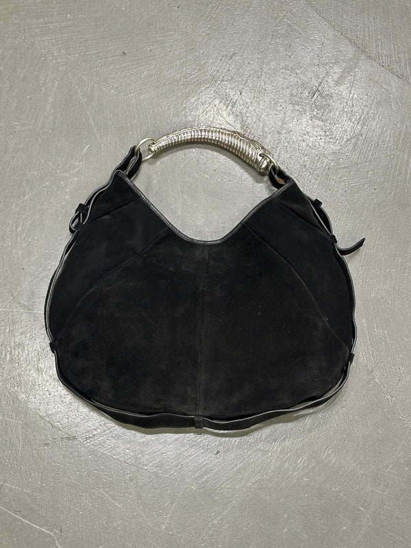 2002 Yves Saint Laurent Mombasa black suede bag