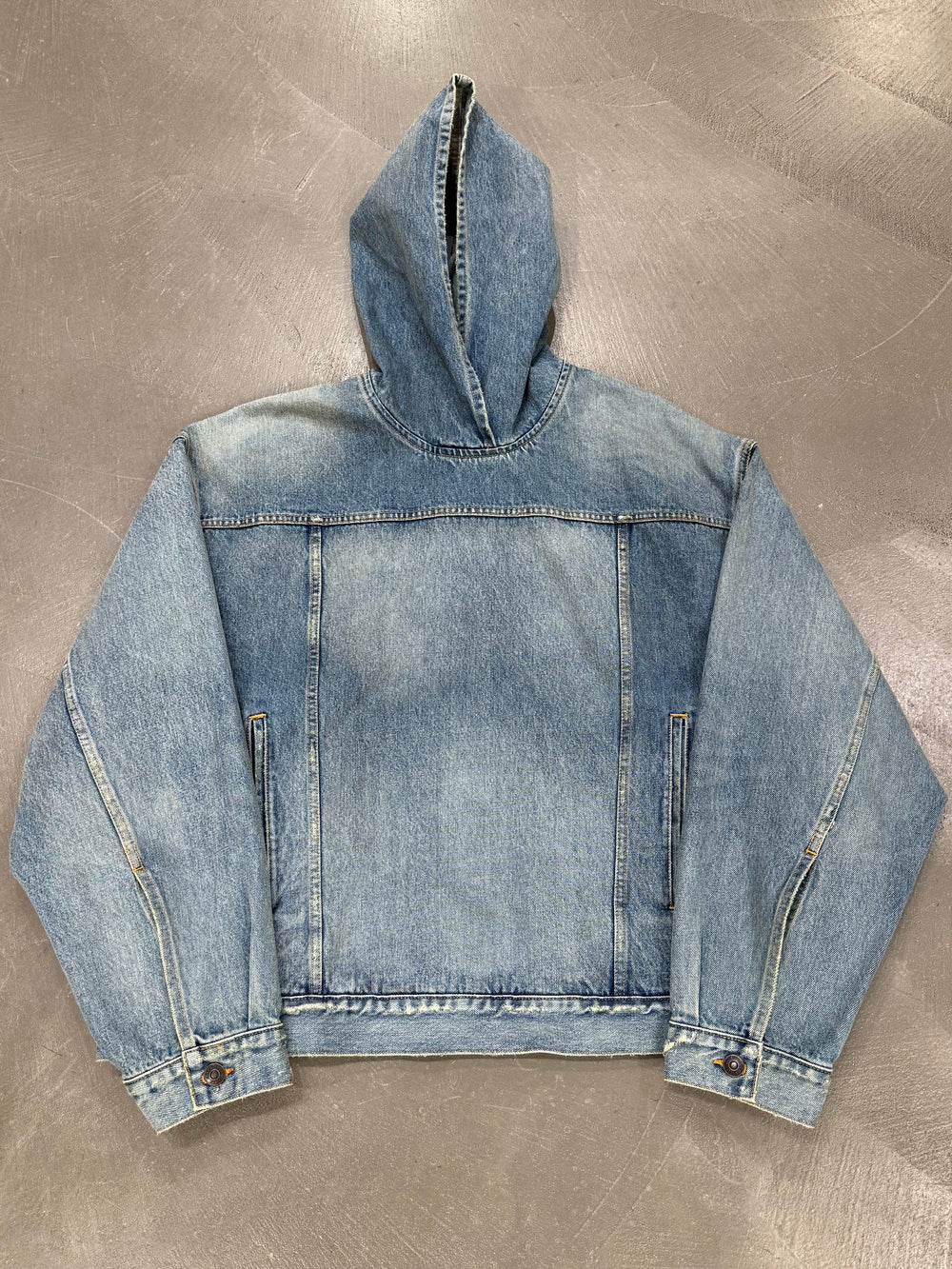 2022 Balenciaga denim hooded anorak jacket