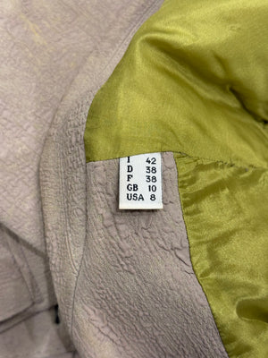 2000s Jean Paul Gaultier wrinkle skin wide sleeve set (jacket + pants)