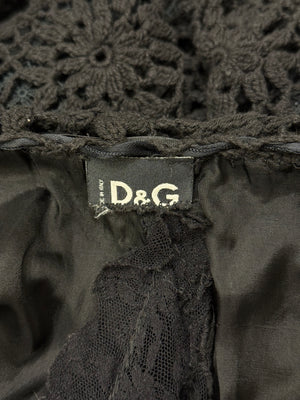 2000s Dolce & Gabbana crochet lace two piece set