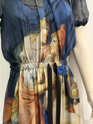 2000s Dolce & Gabbana Paris and Helen love painting dress