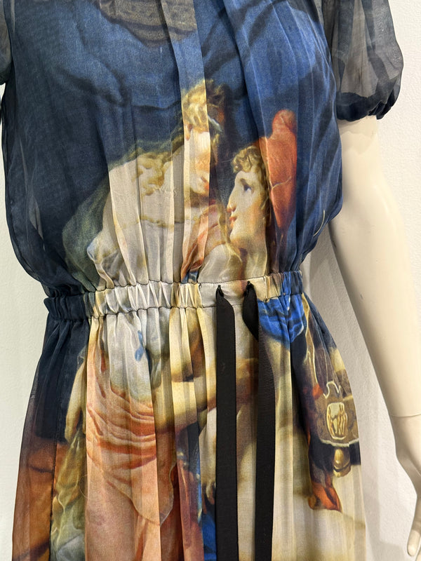 2000s Dolce & Gabbana Paris and Helen love painting dress