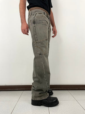 AW2003 D&G double waisted asymmetrical pockets denim