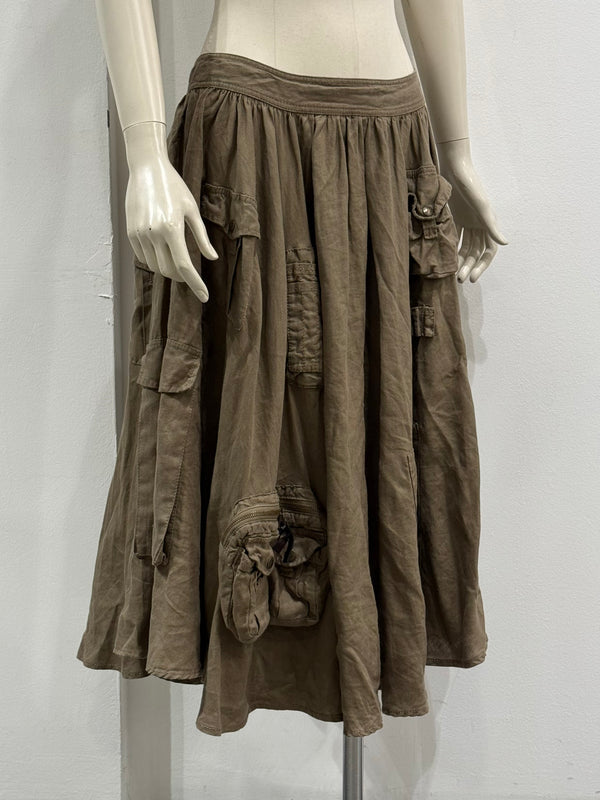 S/S2003 Dolce & Gabbana multi pocket cargo military skirt