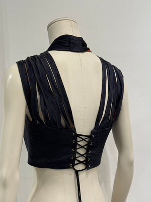 S/S1989 Jean Paul Gaultier iconic cone bra corset with shoulder straps