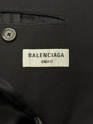 2022 Balenciaga distressed double-breasted blazer