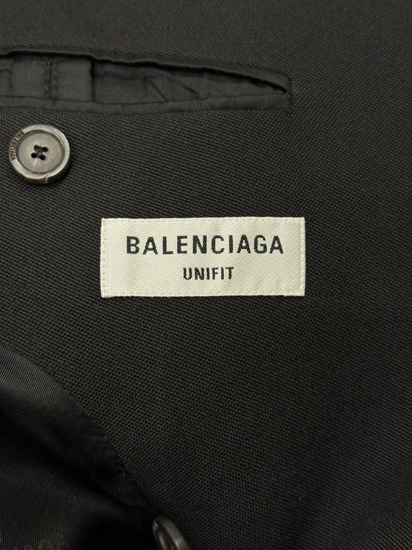 2022 Balenciaga distressed double-breasted blazer