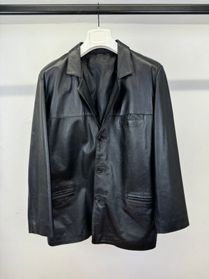 2000s Gucci leather blazer