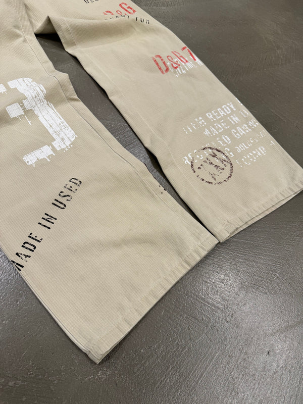 SS2005 Dolce & Gabbana “recycled garment” graffiti cargo pants