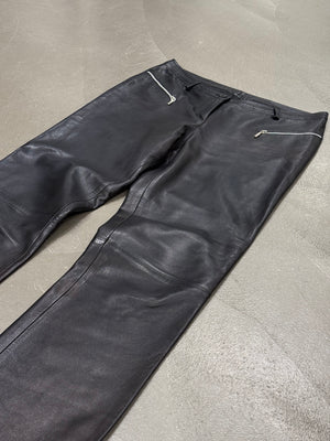 1990s Gianni Versace zipper leather pants