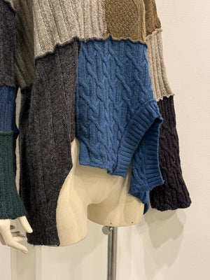 1994 Dolce & Gabbana “Le Maglie” runway patchwork reconstructed knit cardigan