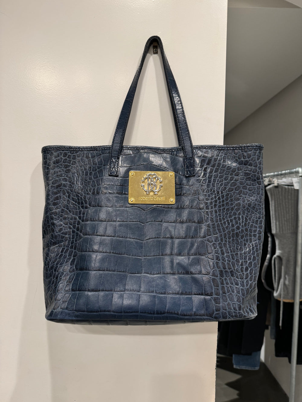 2000s Roberto Cavalli crocodile print bag