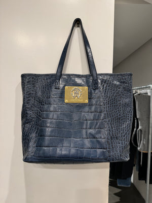2000s Roberto Cavalli crocodile print bag