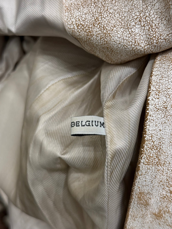 S/S2002 Ann Demeulemeester distressed cracked leather coat