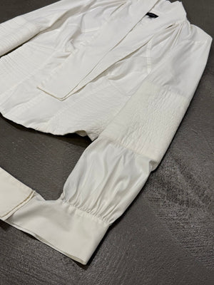 A/W2003 Gucci by Tom Ford corseted plunging tie-up shirt