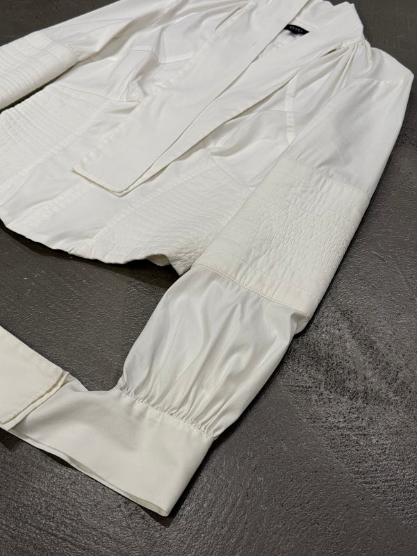 A/W2003 Gucci by Tom Ford corseted plunging tie-up shirt