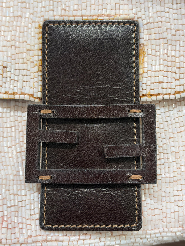2000 Fendi limited edition embossed hand-beaded Baguette bag