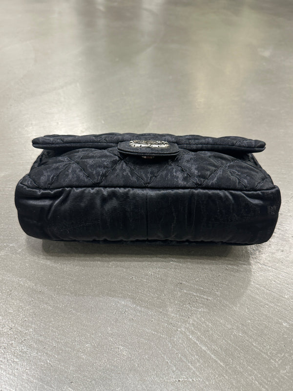 2009-2010 Chanel Single Flap chain satin bag