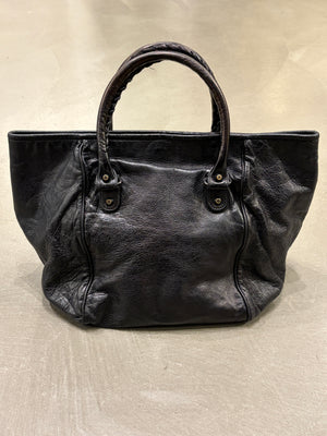 2000s Balenciaga leather City Sunday tote bag