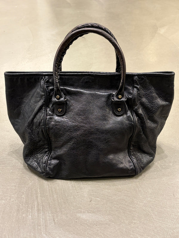 2000s Balenciaga leather City Sunday tote bag