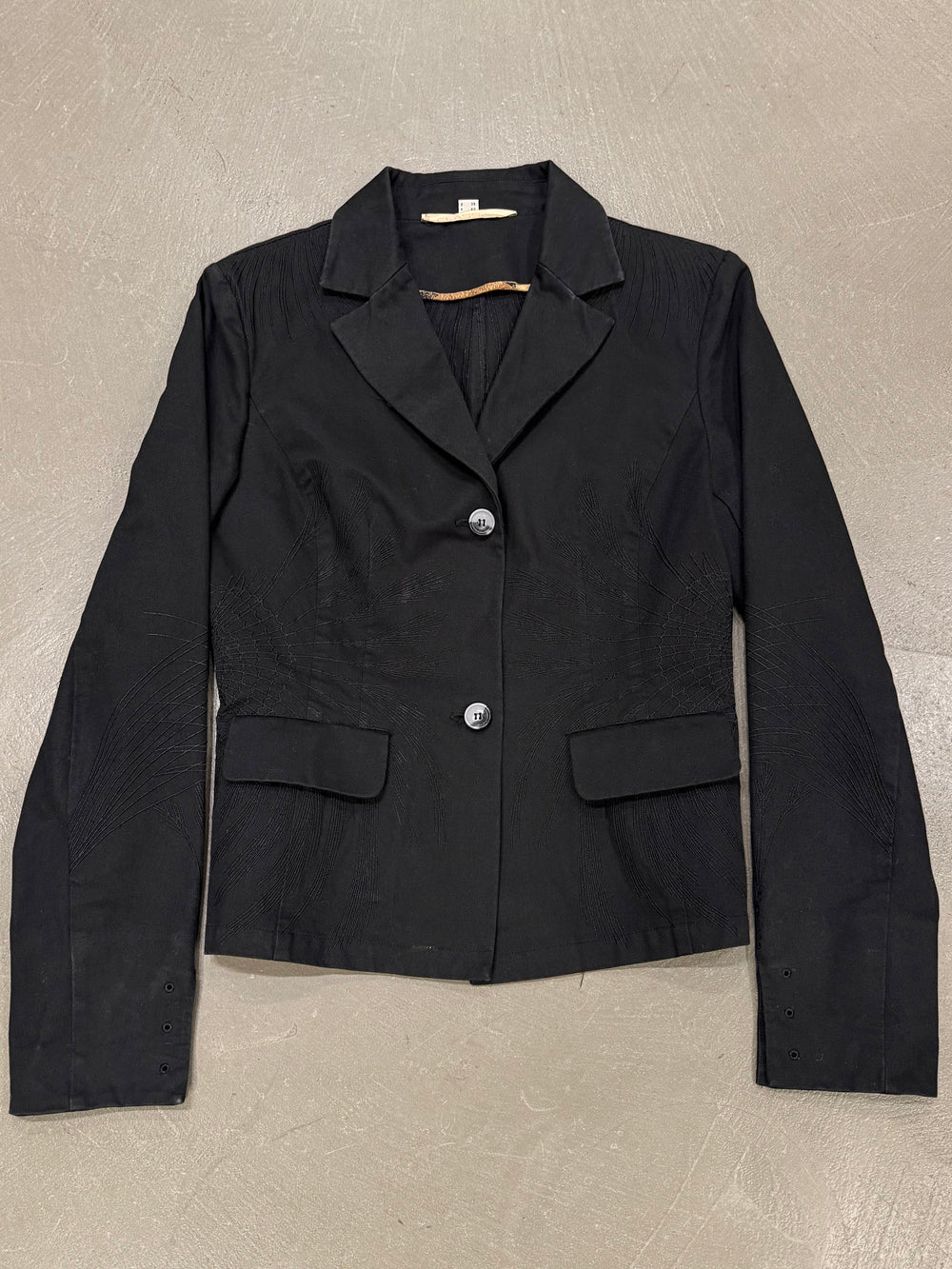 2000s Roberto Cavalli embroidered spider web blazer