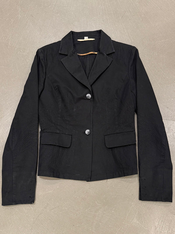 2000s Roberto Cavalli embroidered spider web blazer