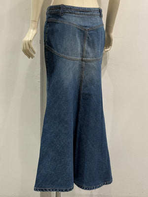 2008 Roberto Cavalli long denim skirt