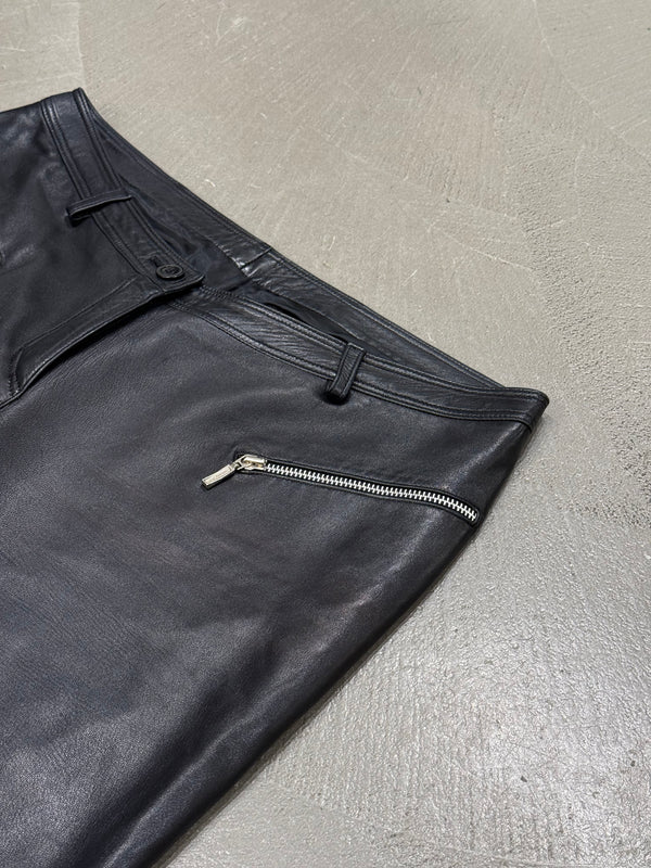 1990s Gianni Versace zipper leather pants