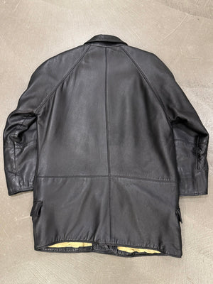 Gianni Versace oversize leather coat