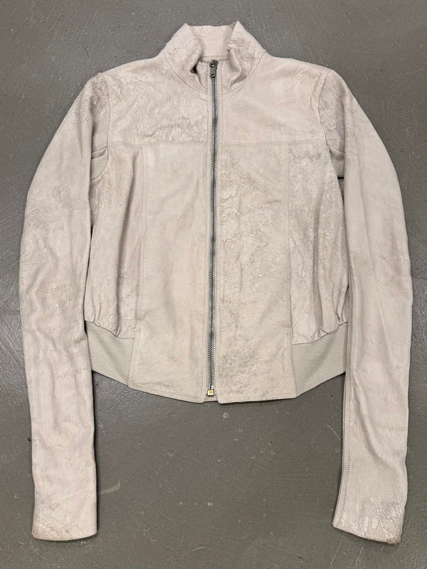 2000s Rick Owens blistered leather jacket