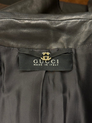2004 Gucci by Tom Ford leather trench coat