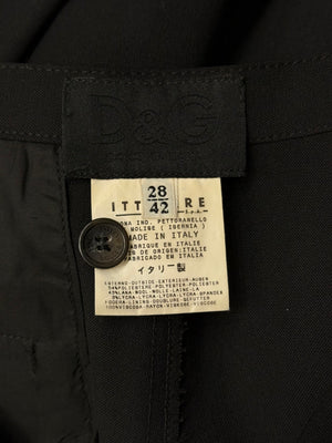 2000s Dolce & Gabbana black minimalist long skirt