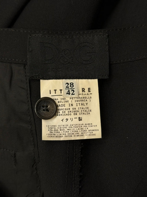 2000s Dolce & Gabbana black minimalist long skirt