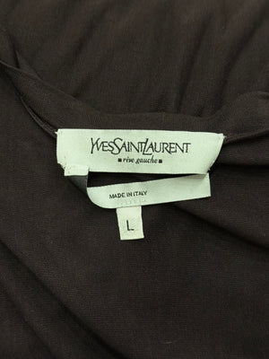 2000s Yves Saint Laurent by Tom Ford hybrid sheer blouse