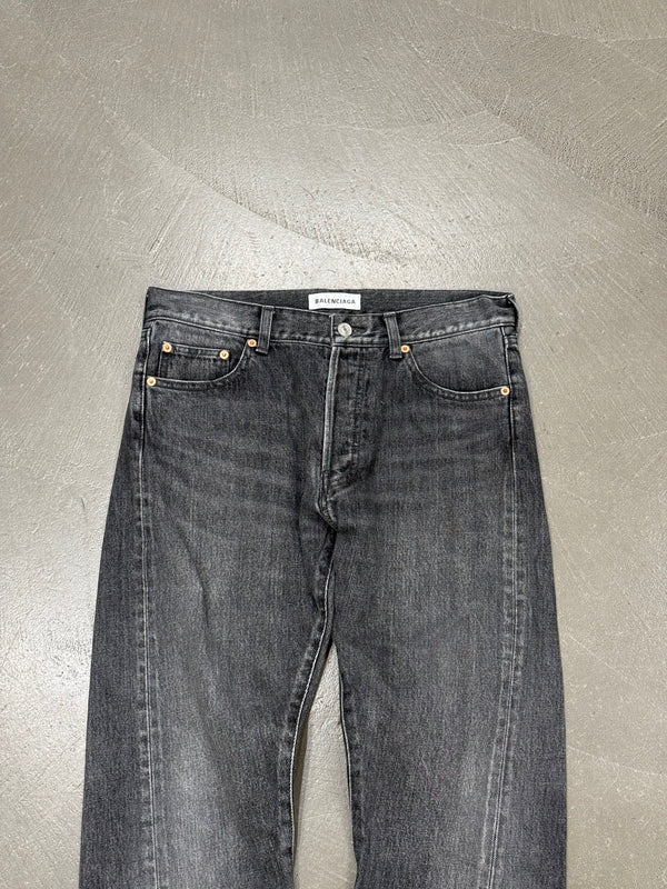 2017 Balenciaga faded straight leg jeans