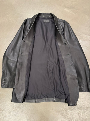 2000s Prada leather coat