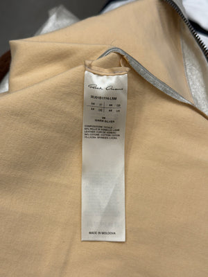 S/S2022 Rick Owens “Fogachine” silver stretchy leather jacket