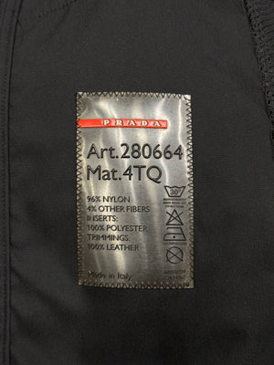 2000s Prada hybrid nylon jacket with leather trim
