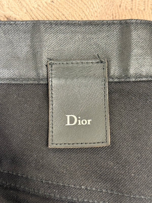 2000s Dior by Hedi Slimane coated jeans