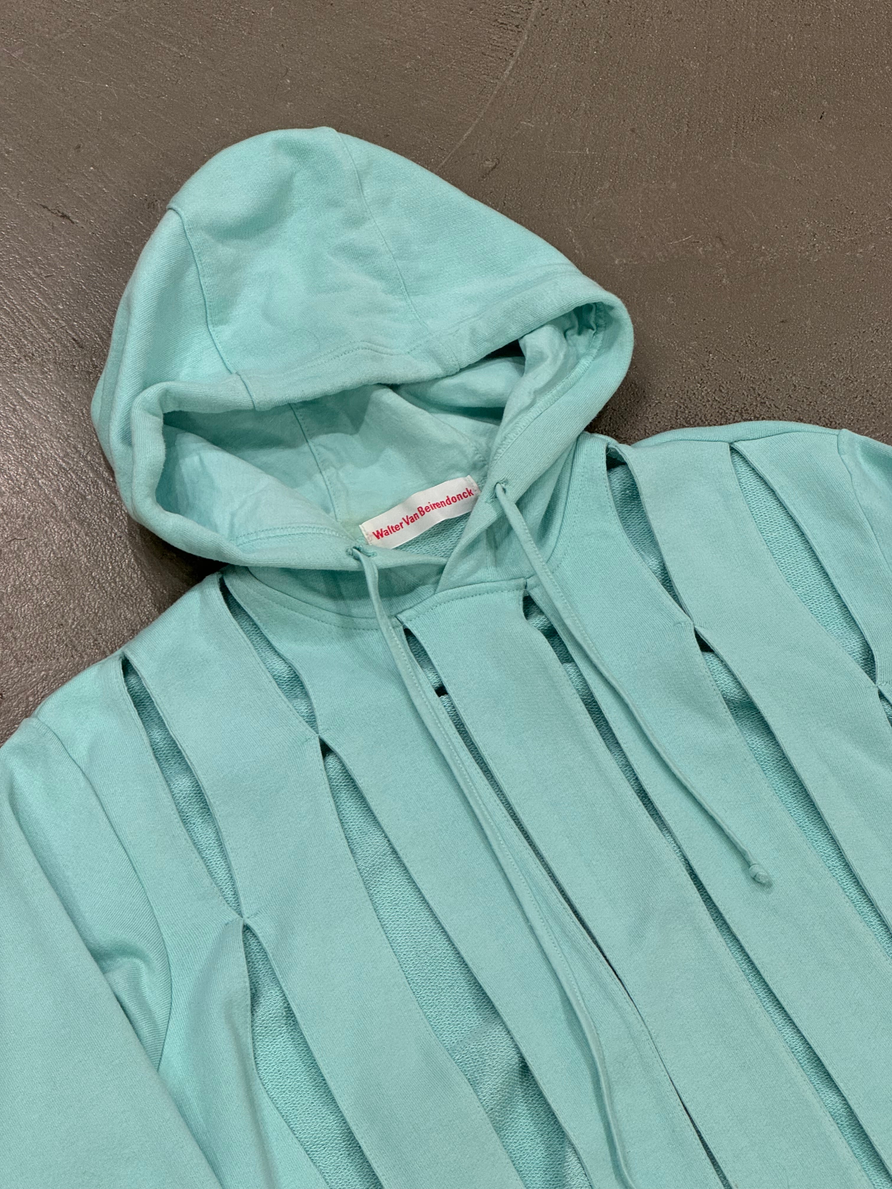 2000s Walter Van Beirendonck slashed cut hoodie