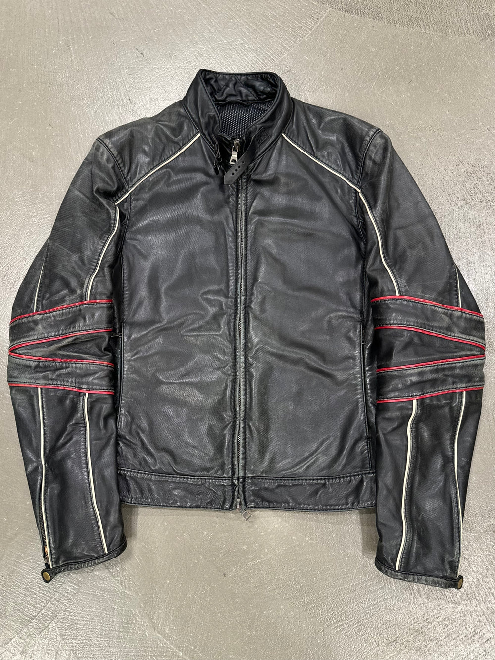 2000s Prada moto leather jacket